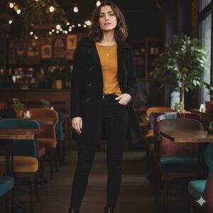 Tulle by Anthropologie small wool trench coat